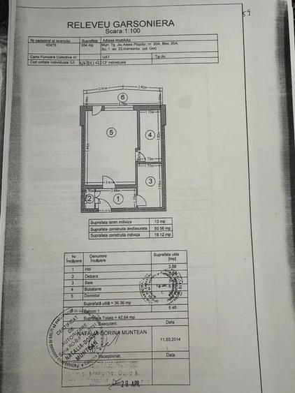 Garsonieră decomandată în Plopilor
