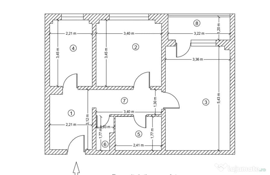 Apartament cu 2 camere decomandat în Gorjului