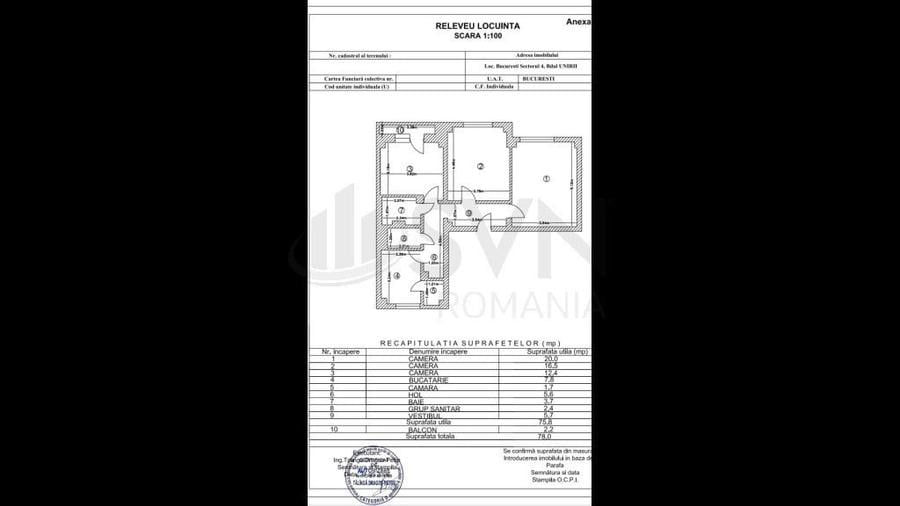 Apartament cu 3 camere decomandat în Unirii