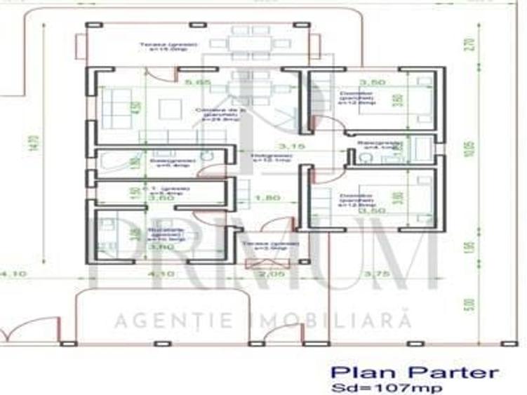 Casă cu 3 camere cu Teren 640 Mp în Central