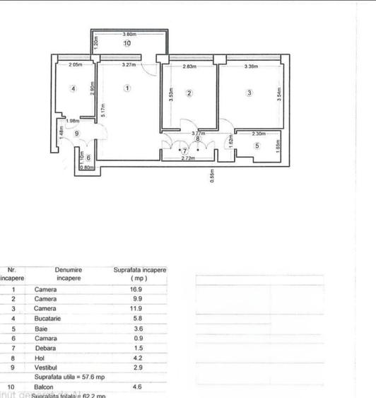 Apartament cu 3 camere în Iancului