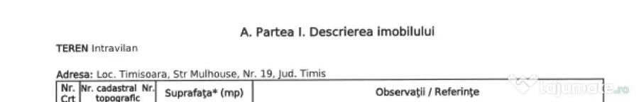 Teren de 614 mp, în Central