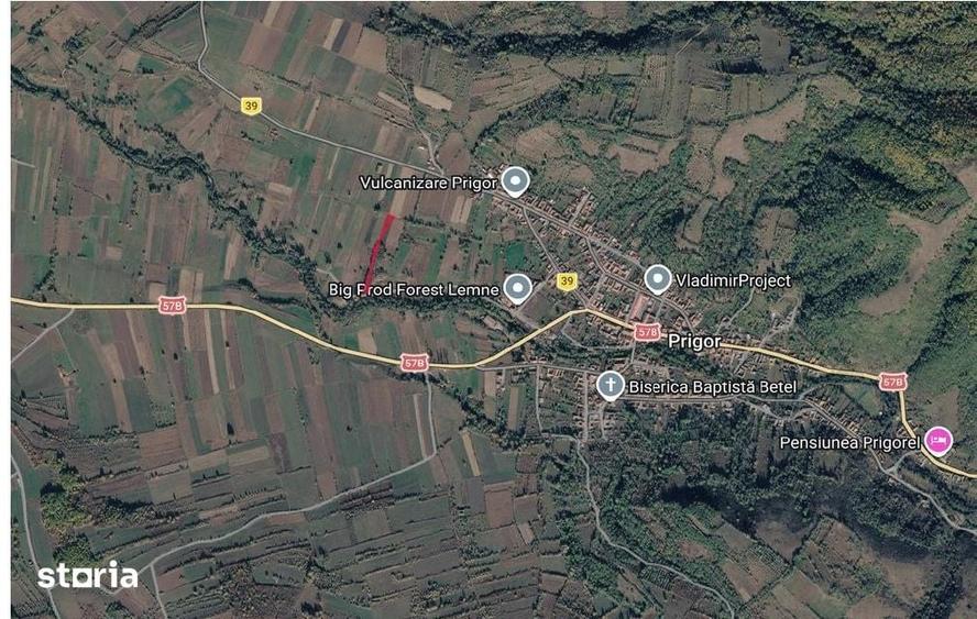 Teren de 2616 mp, în Prigor
