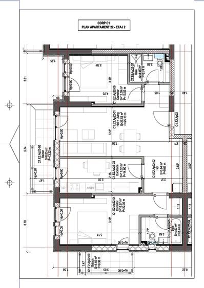 Apartament 3 camere/etaj 2/94mp utili/Valletta Towers/Craiova - 1