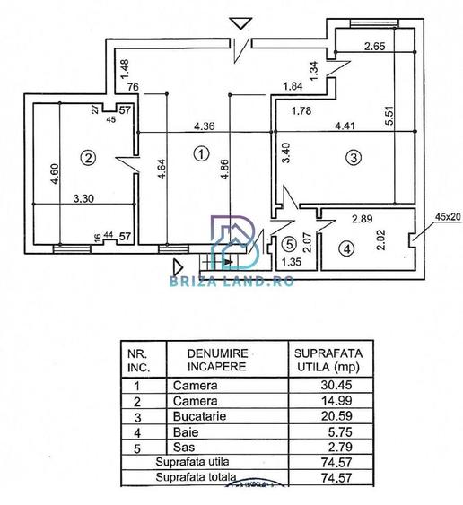 Apartament cu 2 camere semidecomandat în Chitila