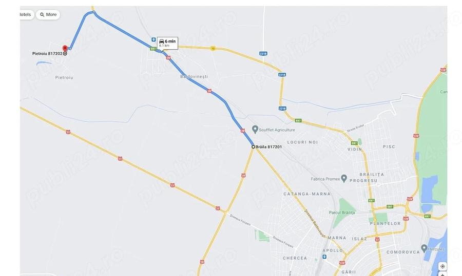 Teren de 5600 mp, în Pietroiu