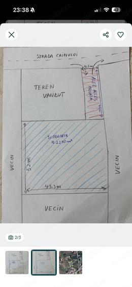 Teren de 2250 mp, în Cataloi