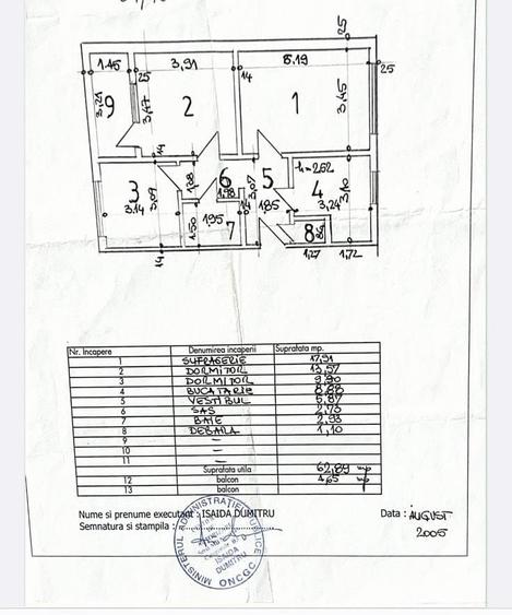 Apartament cu 3 camere decomandat în Valea Ialomiței