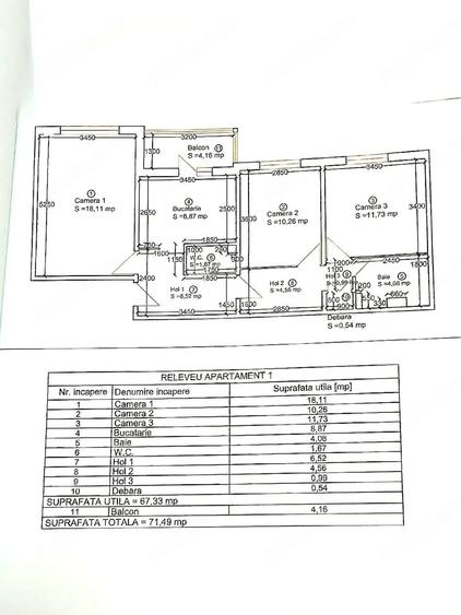 Apartament 3 camere, decomandat, centrala, zona Lipovei - 2