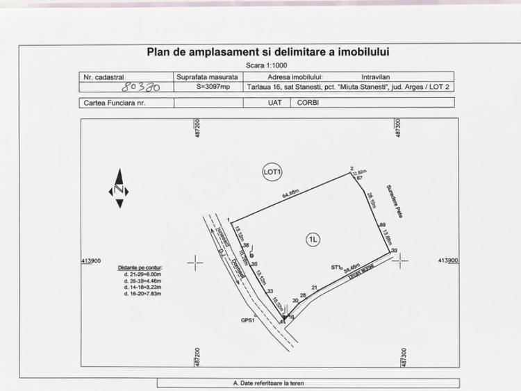 Teren intravilan, Comuna Corbi, Jud. Arge?, toarte utili... - 1