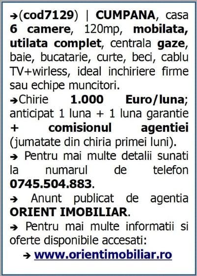 Casă individuală cu 5 camere cu Teren 250 Mp în Cumpăna