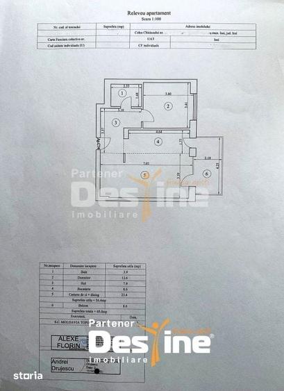 Apartament cu 2 camere în Baza 3