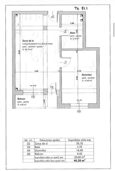 Ap. 2 camere 47mp + balcon | etaj intermediar | Selimbar - 6