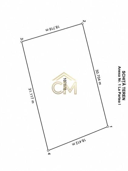 Teren Construcții intravilan de 574 mp, în Sud-Vest