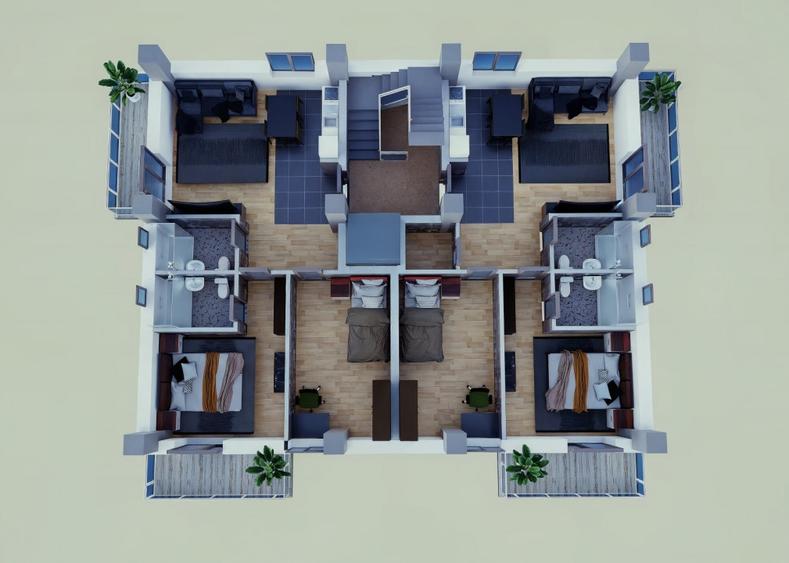 Apartament cu 3 camere decomandat în Craiovei