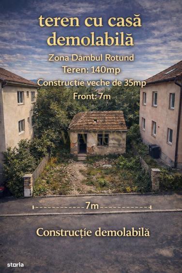 Teren cu Casa Demolabila - SU 140MP I Anexa 35MP - Dambul Rotund - 1