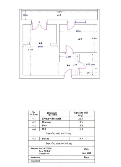Apartament cu 2 camere în Ozana