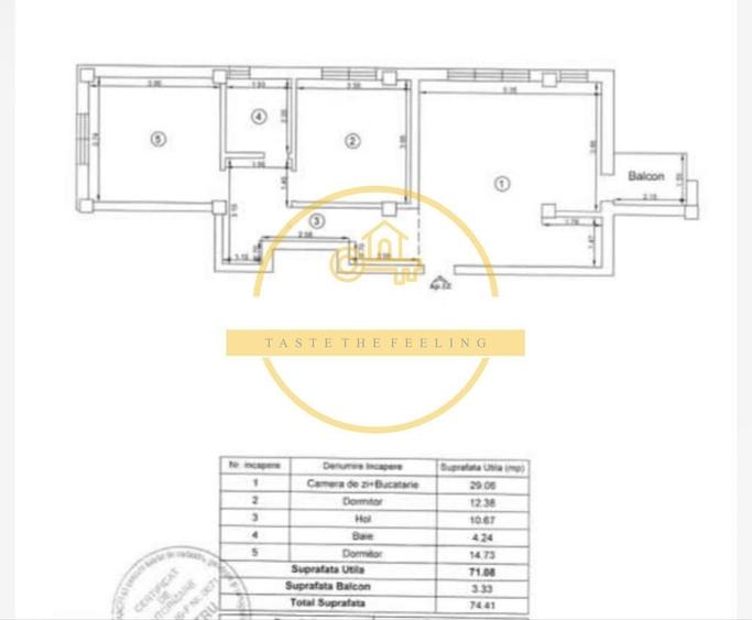 Apartament cu 3 camere decomandat, mobilat în Valea Lupului