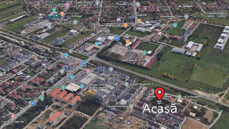 Apartament cu 3 camere decomandat, mobilat în Giroc