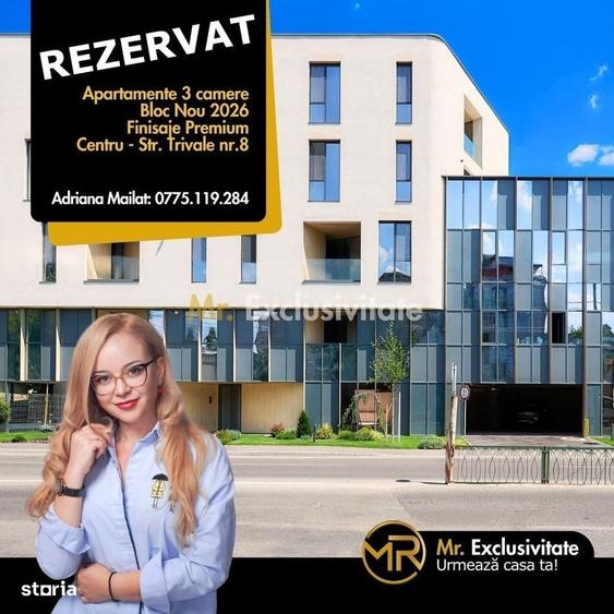 Apartament cu 3 camere în Ultracentral
