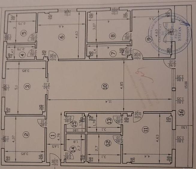 Apartament cu 5 camere decomandat, mobilat în Central
