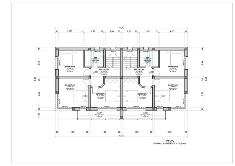 Duplex cu 3 camere cu Canalizare în Râșnov