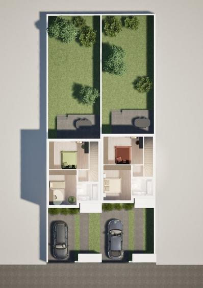 Duplex cu 3 camere cu Canalizare în Ghiroda