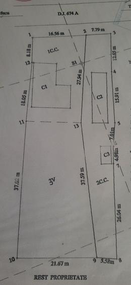 Casă cu 3 camere în Central