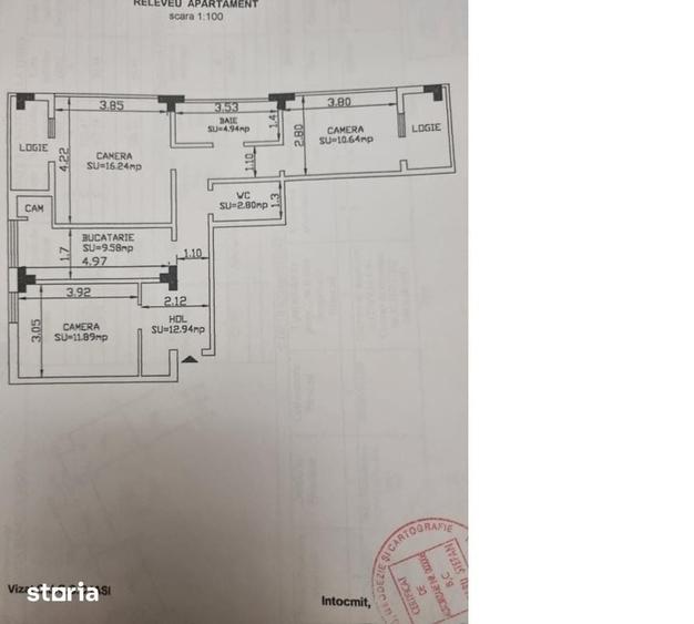 Etaj 1-Podul de Fier Intersectie-3C Decomandat-doua bai-bloc pe cadre - 11