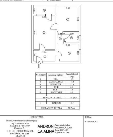 Apartament cu 2 camere în Ultracentral