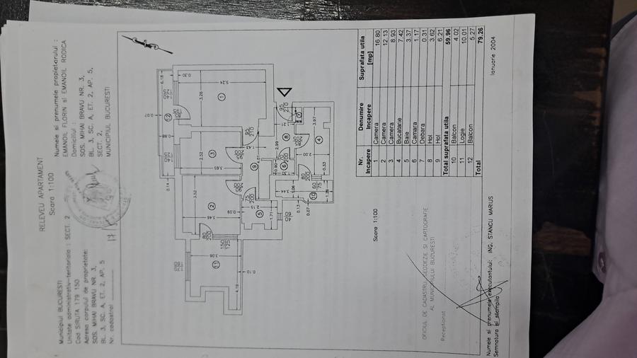 Apartament cu 3 camere decomandat în Obor