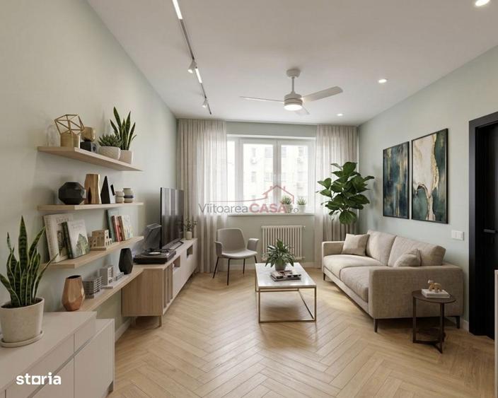 Apartament cu 3 camere semidecomandat în Iancului