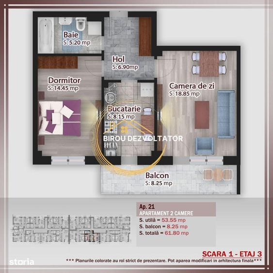 Apartament cu 2 camere decomandat în Titan — fotografia 1