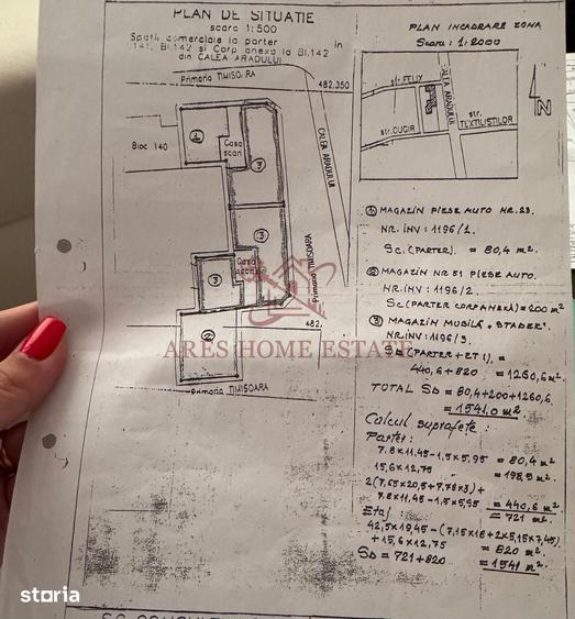 Spațiu comercial, de 1,260 mp, în Aradului