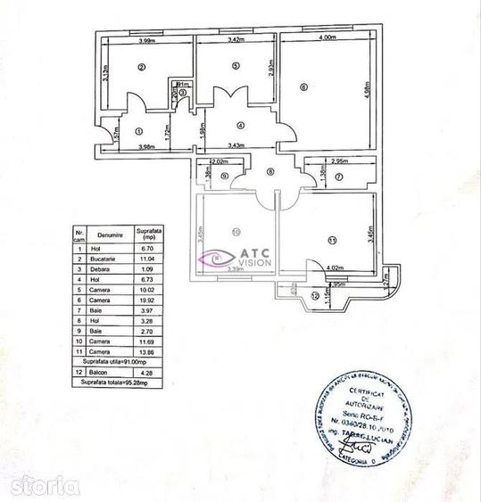 Apartament cu 4 camere decomandat în 13 Septembrie