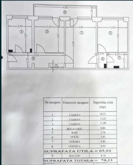 Apartament cu 3 camere semidecomandat în Lacul Tei