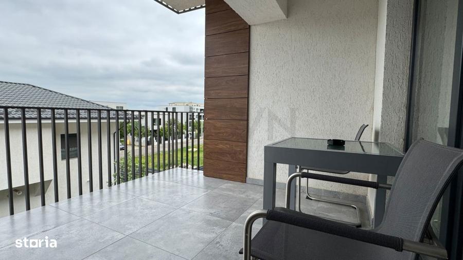Apartament cu 2 camere, mobilat în Tunari