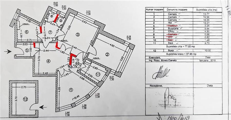 Apartament cu 3 camere semidecomandat în Foișorul de Foc