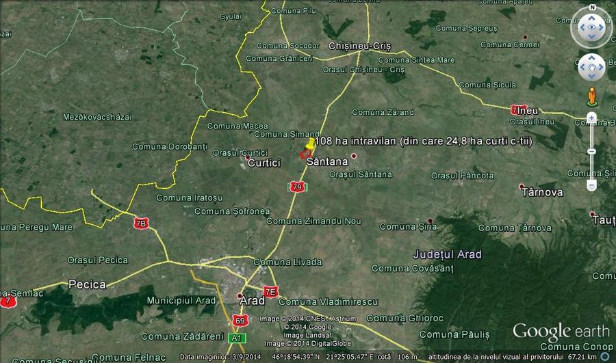Teren intravilan de 967200 mp, în Șimand
