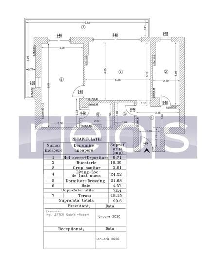 APARTAMENT SPATIOS CU 2 CAMERE | 90 MP | TERASA | BLOC BOUTIQUE | IANCU NICOLAE - 13