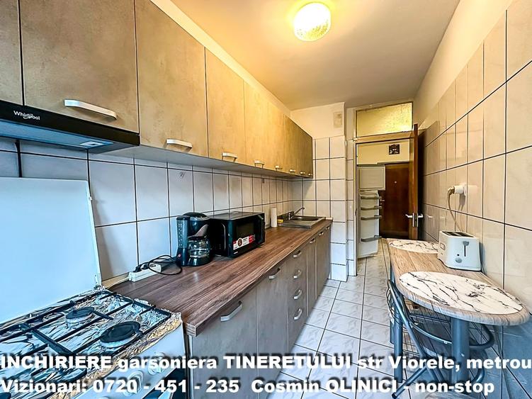 Garsonieră decomandată, mobilată în Tineretului