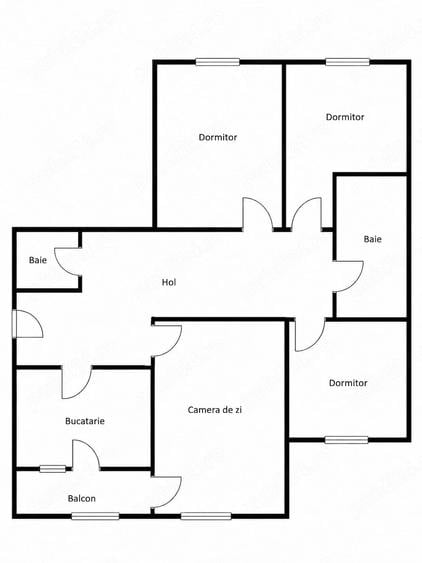 Apartament cu 4 camere decomandat în Central