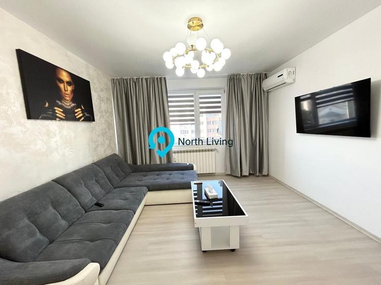 Apartament cu 3 camere semidecomandat, mobilat în Unirii