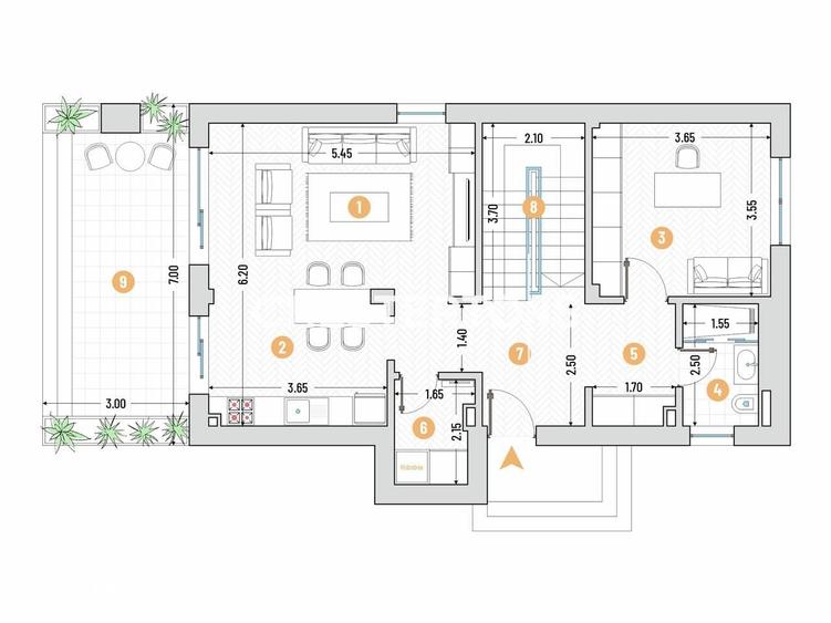 Casă cu 4 camere cu Teren 470 Mp în Vlădiceasca