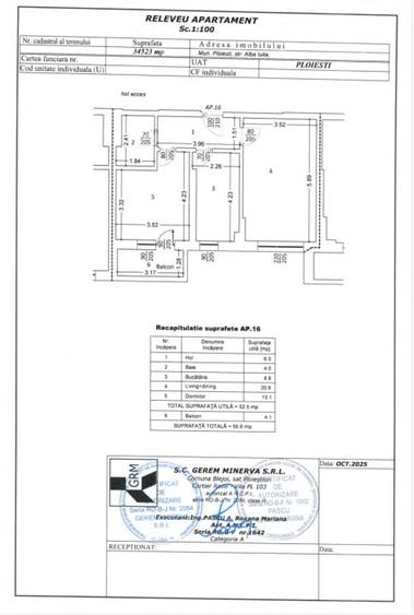 Apartament 2 camere | MRS Gradinile | Etaj 1/8 | 56,60 mp | Liber - 13