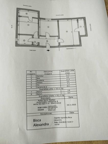 Apartament cu 2 camere decomandat în Central