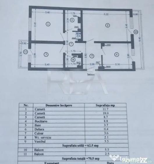 Apartament cu 3 camere decomandat în Gorjului