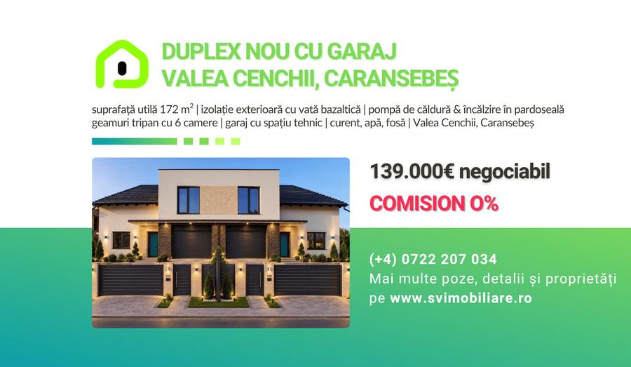 Duplex cu 4 camere cu Garaj în Est