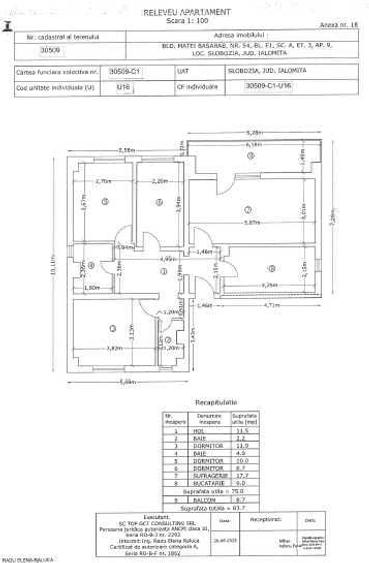Apartament cu 4 camere decomandat în Central