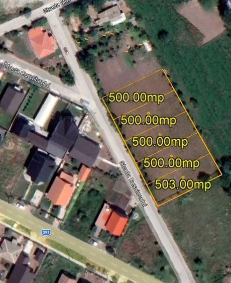 Teren de 500 mp, în Exterior Vest
